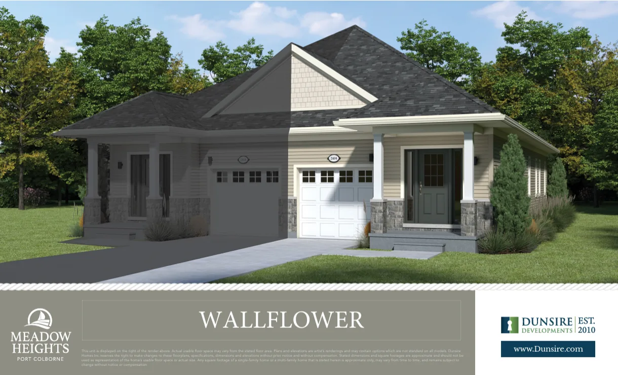 Wallflower semi-detached bungalow elevation